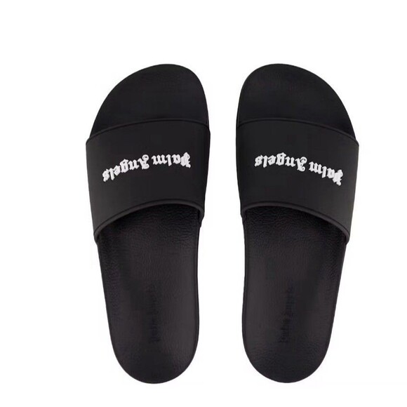 Palm Angels New Logo Pool Slide Women's Black 38 NIB 7.5W